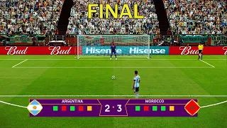 ARGENTINA vs MOROCCO | Penalty Shootout | FINAL FIFA World Cup 2022 | Messi vs Morocco |PES Gameplay