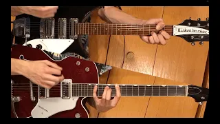 Rock And Roll Music - Guitar tutorial (HD)  - Rickenbacker 325 - Gretsch Tennessean