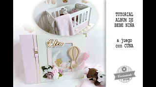 TUTORIAL ALBUM DE BEBE NIÑA A JUEGO CON CUNA de@CreaconRio