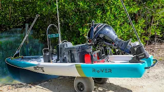 Catching Giant Fish from Micro Skiff In Secret Saltwater Lagoon