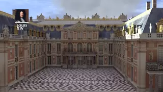 Reconstitution 3D: construction du château de Versailles jusqu'à la révolution française