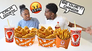 DISRESPECTFUL MUKPRANK ON MY GIRLFRIEND FT. POPEYES CHICKEN MUKBANG!