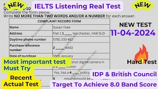 IELTS Listening Practice with Recent Actual IELTS Exam with Answers [Real Exam 73] 11th April 2024