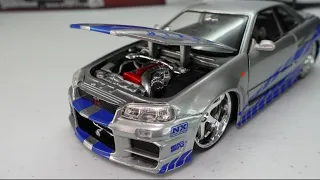 Unboxing Brian's Fast and Furious Nissan Skyline GT-R R34 - Jada Toys 1/24 Diecast Model Car