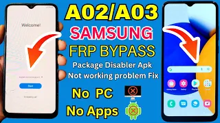 Samsung galaxy A02,A03 || frp bypass || google account remove without pc || easy frp