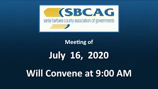 SBCAG Meeting of July 16, 2020