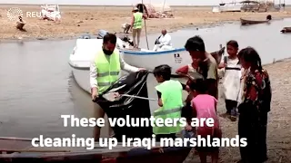 Volunteers spearhead Iraqi marshes clean-up campaign