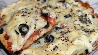 Быстрая "пицца" на сковороде (Quick pizza in a pan)