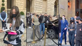 Jisoo and Rosé in Paris outside the hotel