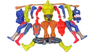 Merakit Mainan Hulk Smash, Siren Head, Captain America ,And Spiderman Avengers Superhero Toys