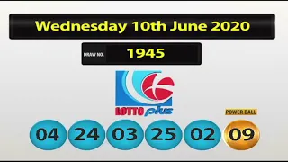 Lotto Plus Draw Wednesday 10th June 2020