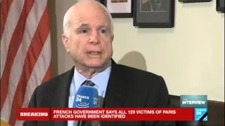 Paris Attacks - Sen McCain: "given the lack of strategy to defeat ISIS, it was inevitable"