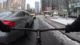 February 16, 2024 | Downtown Toronto Winter Morning Bike Ride after a Snow Fall.