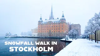 Sweden, Stockholm 4K - Snowy Winter Walk