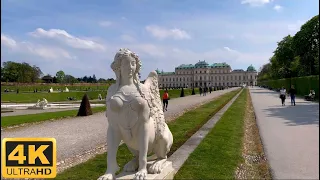 Vienna Austria - Walking in Belvedere Palace and Garden 4K UHD