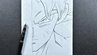 Anime drawing | how to draw goku ultra instinct step-by-step