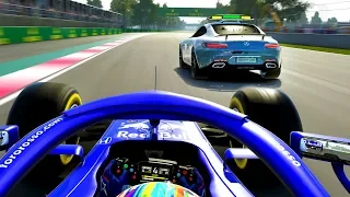 F1 2019 CAREER MODE Part 61: THE CRAZIEST SUPER RARE EVENT MID-RACE!!!