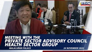 Meeting with the Private Sector Advisory Council Health Sector Group