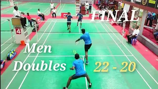 Men Doubles Finals MOHAN RAJ ARJUN KRISHNAN vs NAVEEN LOKESH TN State Senior Badminton Championship