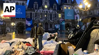 Police remove migrants from central Paris square ahead of Olympics