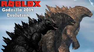 Godzilla 2014 Evolution In All Kaiju Games - Roblox