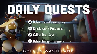 Daily Quests in Golden Wasteland | sky children of the light | Noob Mode