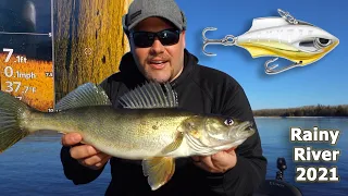 Rainy River spring walleye fishing (SHALLOW water beatdown!)