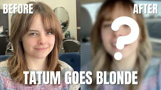 TATUM GOES BLONDE! | She changed her hair for the first time in 4 YEARS | *HUGE transformation*