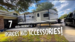 7 RV  Upgrades and Accessories that Install Quick and Easy// Travel Trailer Layover DIY Projects