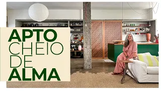 ESTE APTO É UM PERFEITO LUGAR DE ENCONTROS - ARQUITETURA MODERNISTA E ARTESANATOS BRILHAM JUNTOS