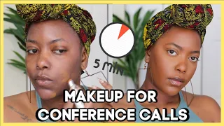 5 MINUTE MAKEUP TUTORIAL FOR VIDEO CALLS, SKYPE, ZOOM, CONFERENCE CALLS | KandidKinks