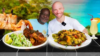 Grenada Food Tour in St. George's!! Crab Backs and Curry Goat (or is it Goat Curry?)!!