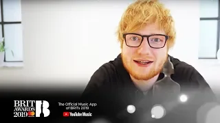 Ed Sheeran wins BRITs Global Success Award | The BRIT Awards 2019