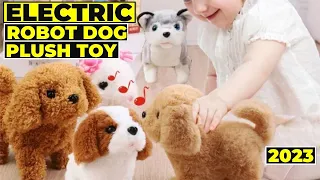 Robot Electronic Dog Plush Puppy 2023 - Jump Wag Tail Leash Teddy Toys | 360 Degree Flip Dog Toy