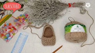 Вяжем сувенирные лапти-оберег... 🧶🧶