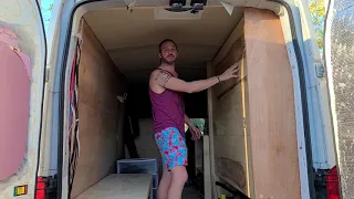 2 minutes or less! Murphy Bed Build in Conversion, Camper, Transit or Sprinter Van for under $50