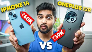 OnePlus 12R Vs iPhone 14 KONSA LENA CHAHIYE? Full Comparison in Hindi