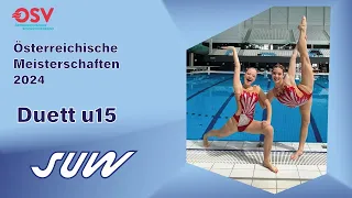 Österreichische Meisterschaften 2024: 1. u15 Duett der SUW