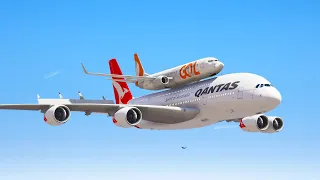 737 Lands On Top Of A380 Mid Air During Crazy Emergency Landing | GTA 5