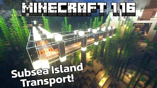 Building An Underwater Minecart Rail Tunnel!!! Minecraft 1.16 Survival Let’s Play