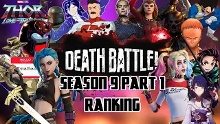 DEATH BATTLE! Season 9 Ranking (First Half)