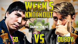 LIVE Analysis! Wesley So vs Daniil Dubov | Rapid Chess Championship 2022 | Week 5 Knockout