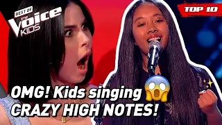 OUTSTANDING HIGH NOTES in The Voice Kids! 😱 (part 4) | TOP 10