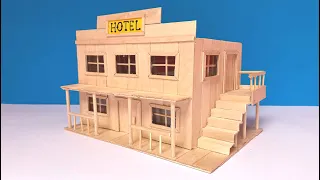 How to make a western house from popsicle sticks