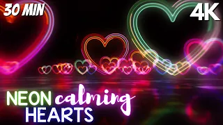 Autism Calming Music Therapy Neon Calming Hearts