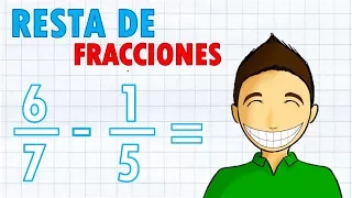 RESTA DE FRACCIONES CON DIFERENTE DENOMINADOR Super facil