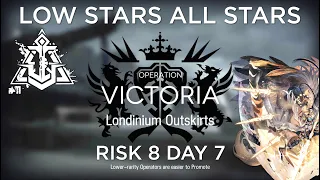 Arknights CC#11 Day 7 Londinium Outskirts Risk 8 Low Rarity Guide