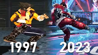 Evolution of Jin Hellsweep Combo (Tekken 1-8)