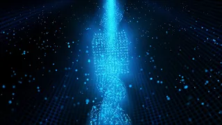 Blockchain Technology Concept in Futuristic Binary Secure Network 4K VJ Loop Motion Background