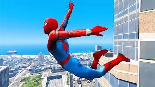 GTA 5 Spiderman Falling off Highest #4 Funny Moments & GTA 5 Gameplay Fails